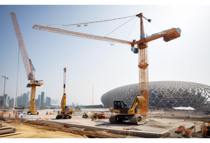 Photo showing construction progress at the EXPO 2025 venue