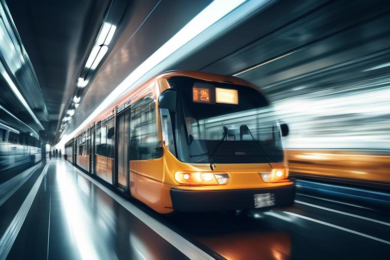Image of public transportation in Osaka (train or bus)